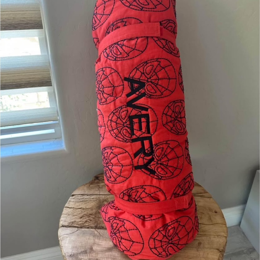 Custom Made Pottery Barn Kids SpiderMan Customised “Avery” Red Sleeping Bag